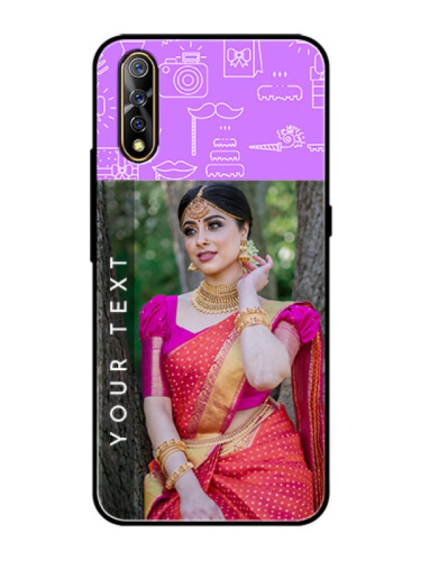 Custom Vivo S1 Custom Glass Mobile Case  - Birthday Icons Design