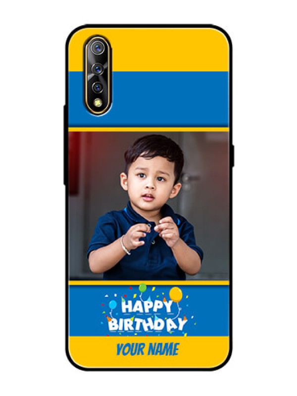 Custom Vivo S1 Custom Glass Mobile Case  - Birthday Wishes Design