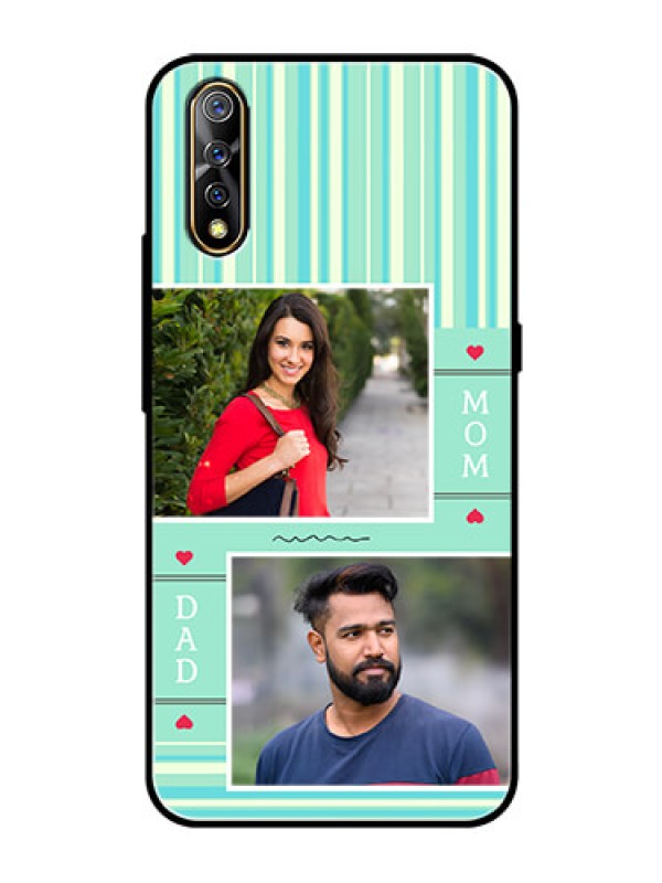 Custom Vivo S1 Custom Glass Phone Case  - Mom & Dad Pic Design