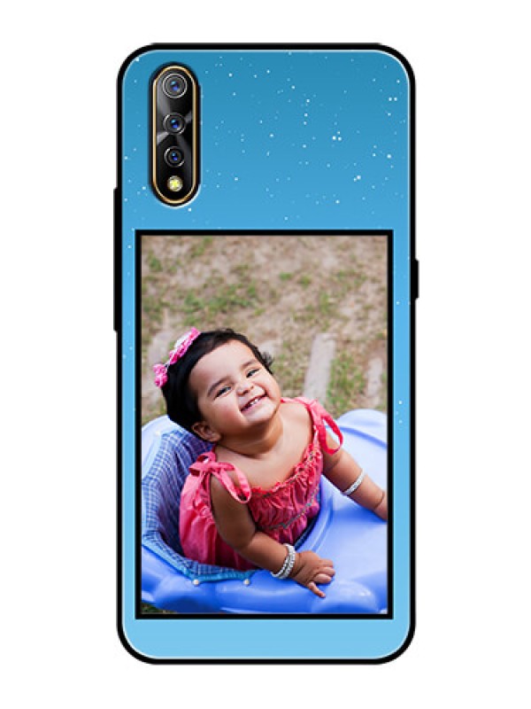 Custom Vivo S1 Custom Glass Mobile Case  - Wave Pattern Colorful Design
