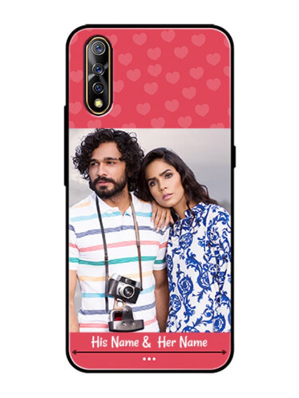 Custom Vivo S1 Photo Printing on Glass Case  - Simple Love Design