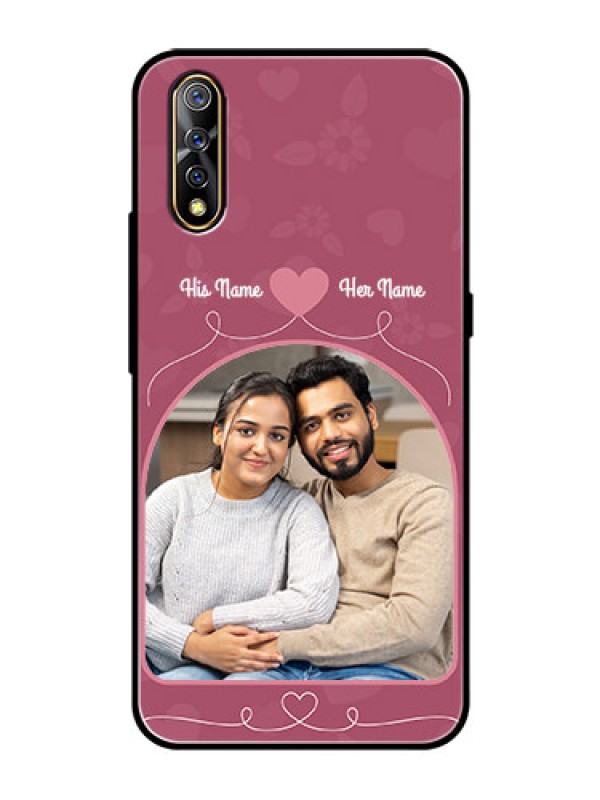 Custom Vivo S1 Photo Printing on Glass Case  - Love Floral Design