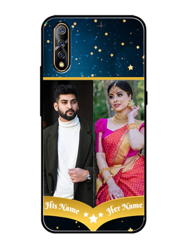 Custom Vivo S1 Custom Glass Phone Case  - Galaxy Stars Backdrop Design