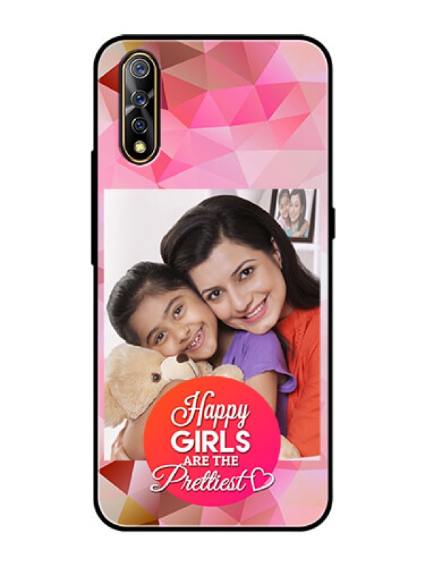 Custom Vivo S1 Photo Printing on Glass Case  - Abstract Triangle Design
