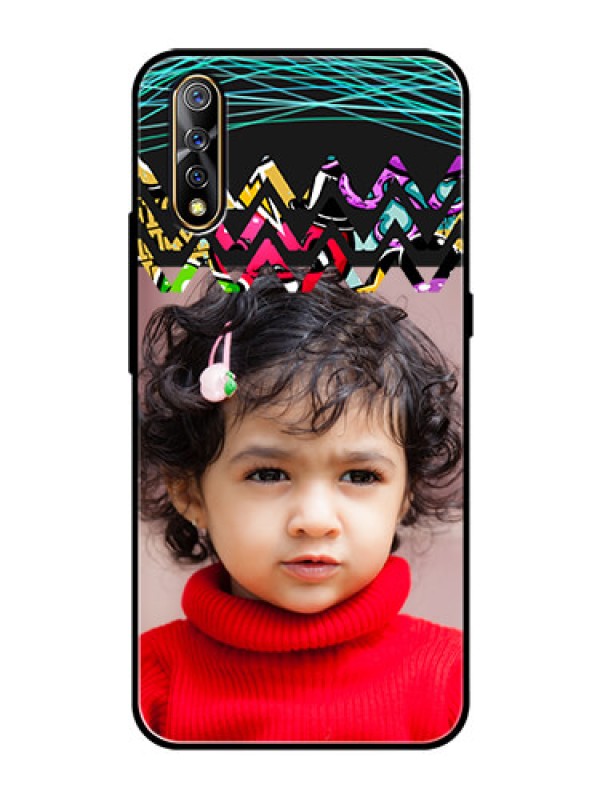 Custom Vivo S1 Personalized Glass Phone Case  - Neon Abstract Design