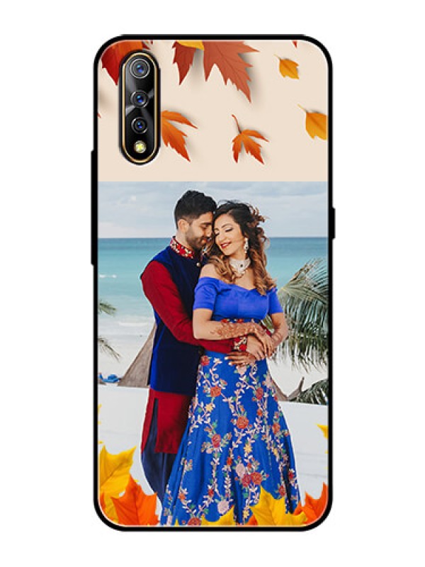 Custom Vivo S1 Photo Printing on Glass Case  - Autumn Maple Leaves Design