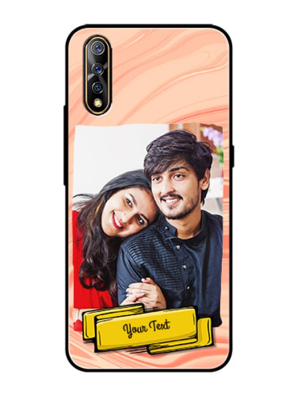 Custom Vivo S1 Personalized Glass Phone Case  - Marble Texture Design