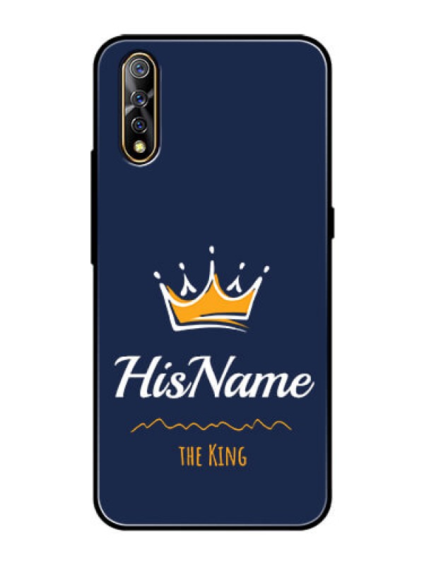 Custom Vivo S1 Glass Phone Case King with Name