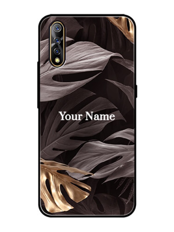 Custom Vivo S1 Personalised Glass Phone Case - Wild Leaves digital paint Design