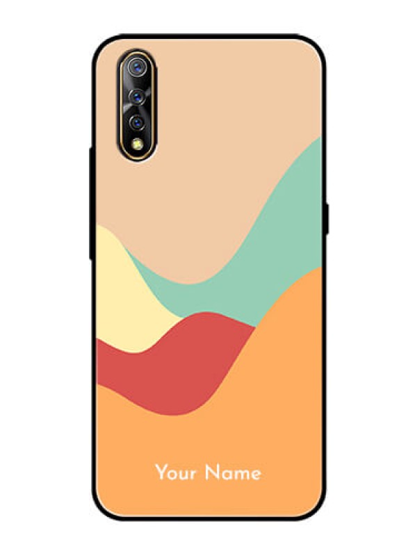 Custom Vivo S1 Personalized Glass Phone Case - Ocean Waves Multi-colour Design
