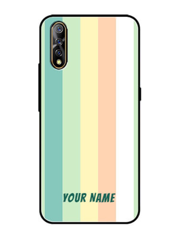 Custom Vivo S1 Photo Printing on Glass Case - Multi-colour Stripes Design