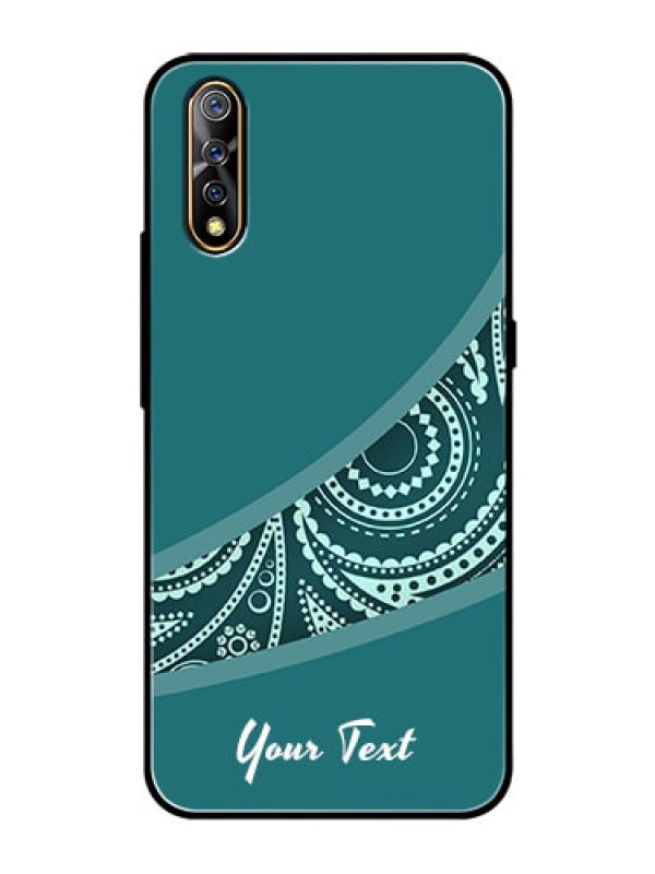 Custom Vivo S1 Photo Printing on Glass Case - semi visible floral Design