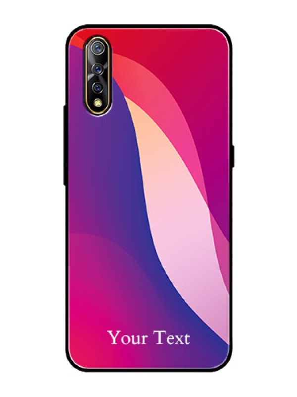 Custom Vivo S1 Personalized Glass Phone Case - Digital abstract Overlap Design