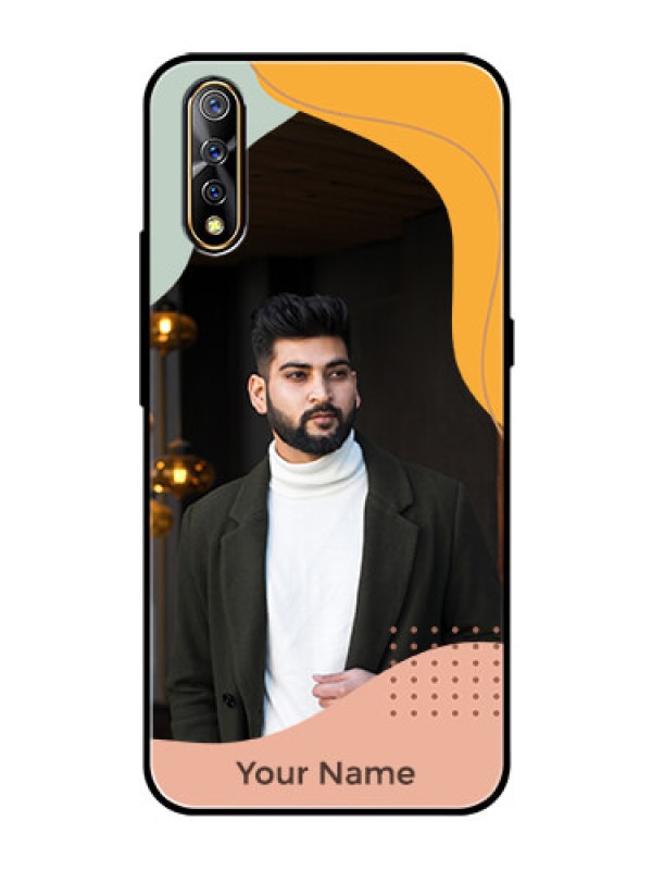 Custom Vivo S1 Personalized Glass Phone Case - Tri-coloured overlay design