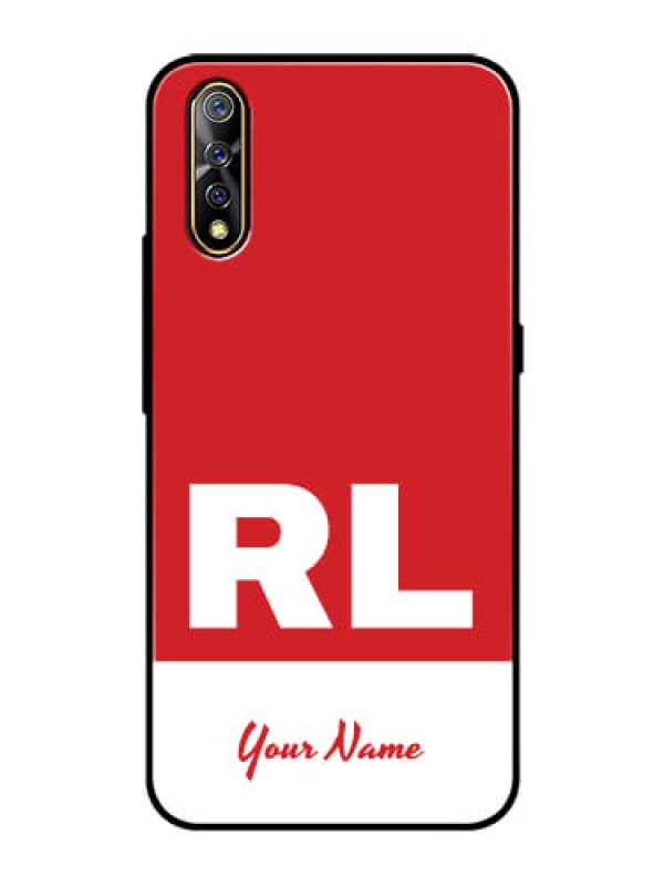 Custom Vivo S1 Personalized Glass Phone Case - dual tone custom text Design