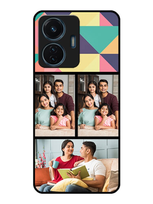 Custom Vivo T1 44w 4G Custom Glass Phone Case - Bulk Pic Upload Design