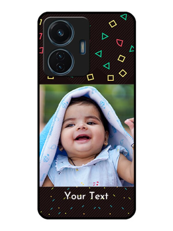 Custom Vivo T1 44w 4G Custom Glass Phone Case - with confetti birthday design