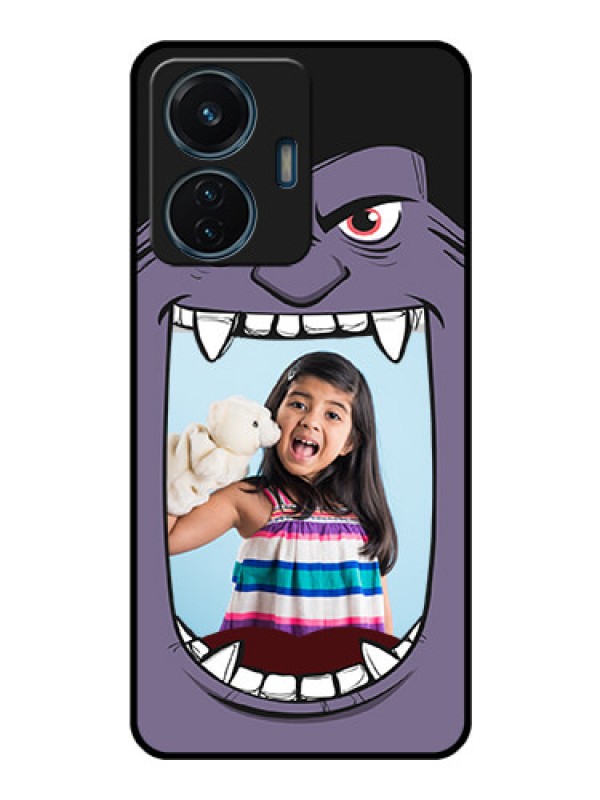 Custom Vivo T1 44w 4G Custom Glass Phone Case - Angry Monster Design