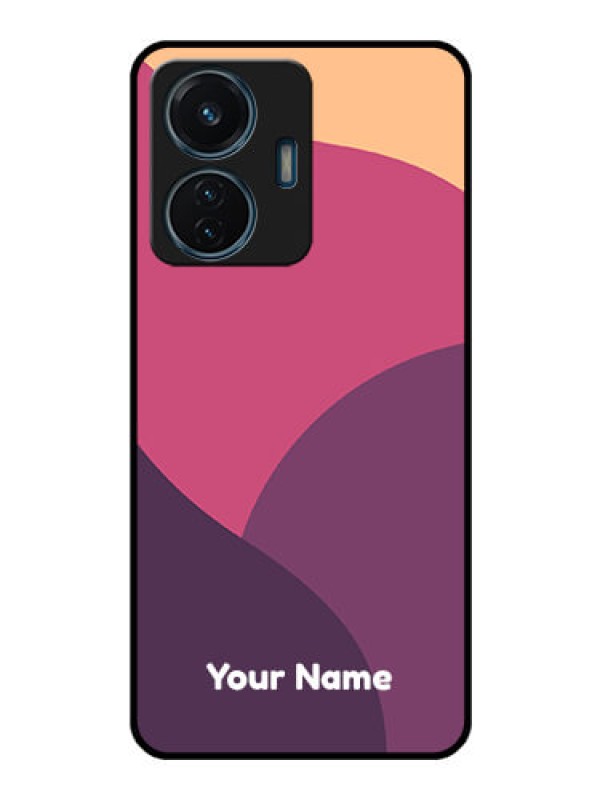 Custom Vivo T1 44W 4G Custom Glass Phone Case - Mixed Multi-colour abstract art Design