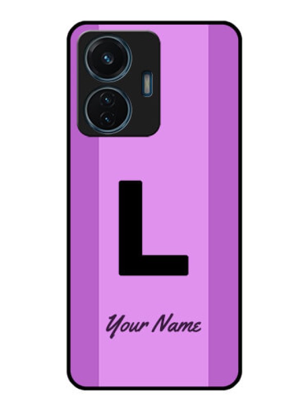 Custom Vivo T1 44W 4G Custom Glass Phone Case - Tricolor custom text Design