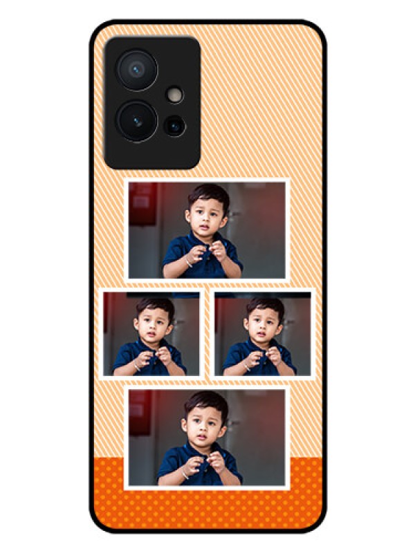 Custom Vivo T1 5G Photo Printing on Glass Case - Bulk Photos Upload Design