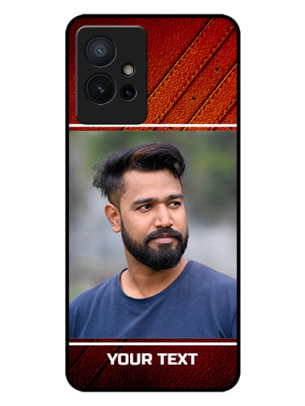 Custom Vivo T1 5G Personalized Glass Phone Case - Leather Phone Case Design