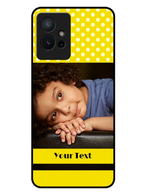 Custom Vivo T1 5G Custom Glass Phone Case - Bright Yellow Case Design