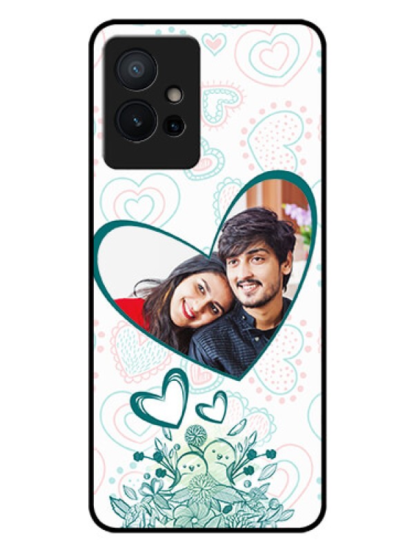 Custom Vivo T1 5G Photo Printing on Glass Case - Premium Couple Design