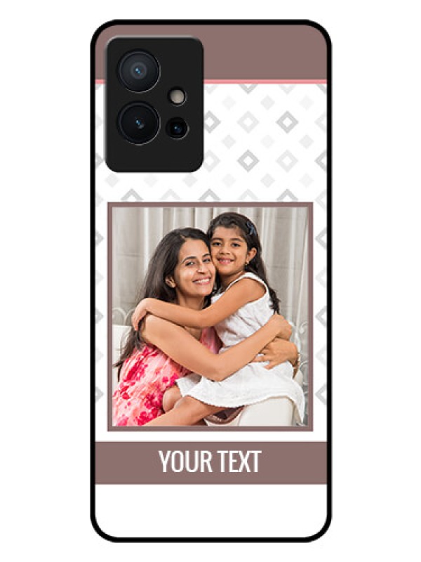 Custom Vivo T1 5G Photo Printing on Glass Case - Simple Diamond Design
