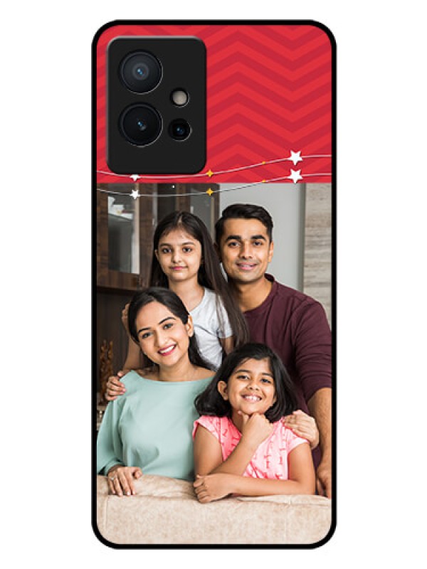 Custom Vivo T1 5G Personalized Glass Phone Case - Happy Family Design