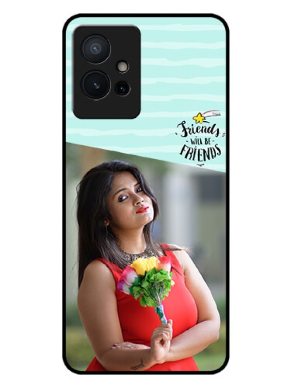 Custom Vivo T1 5G Custom Glass Phone Case - Friends Picture Icon Design