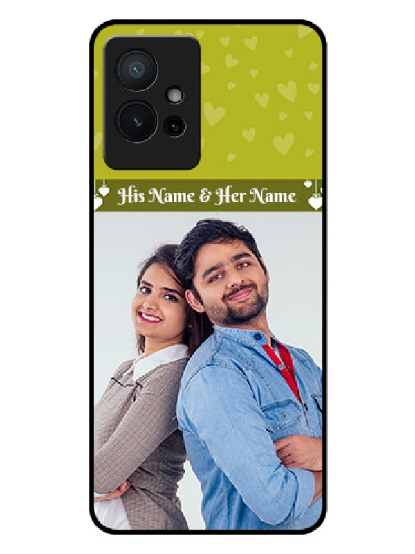 Custom Vivo T1 5G Custom Glass Phone Case - You & Me Heart Design