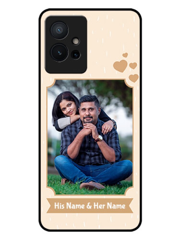 Custom Vivo T1 5G Custom Glass Phone Case - with confetti love design