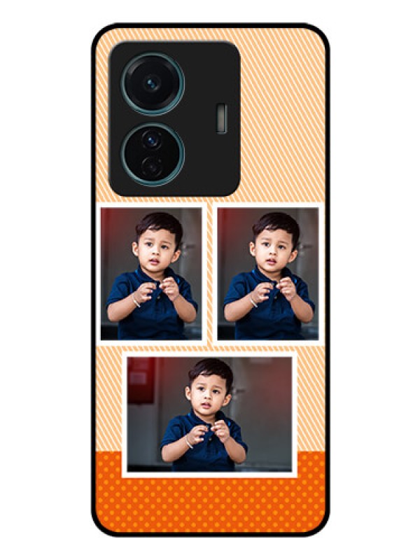 Custom Vivo T1 Pro 5G Photo Printing on Glass Case - Bulk Photos Upload Design