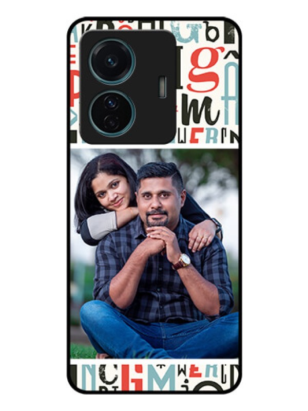 Custom Vivo T1 Pro 5G Personalized Glass Phone Case - Alphabet Design