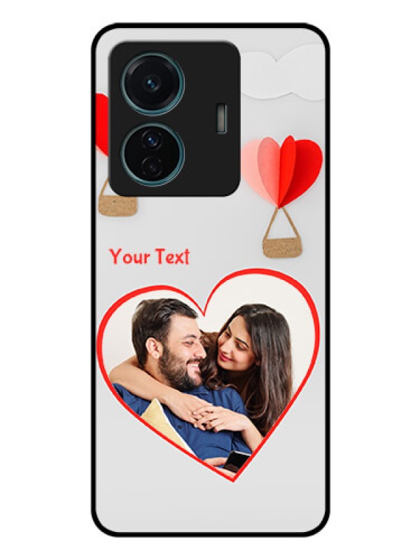 Custom Vivo T1 Pro 5G Custom Glass Mobile Case - Parachute Love Design