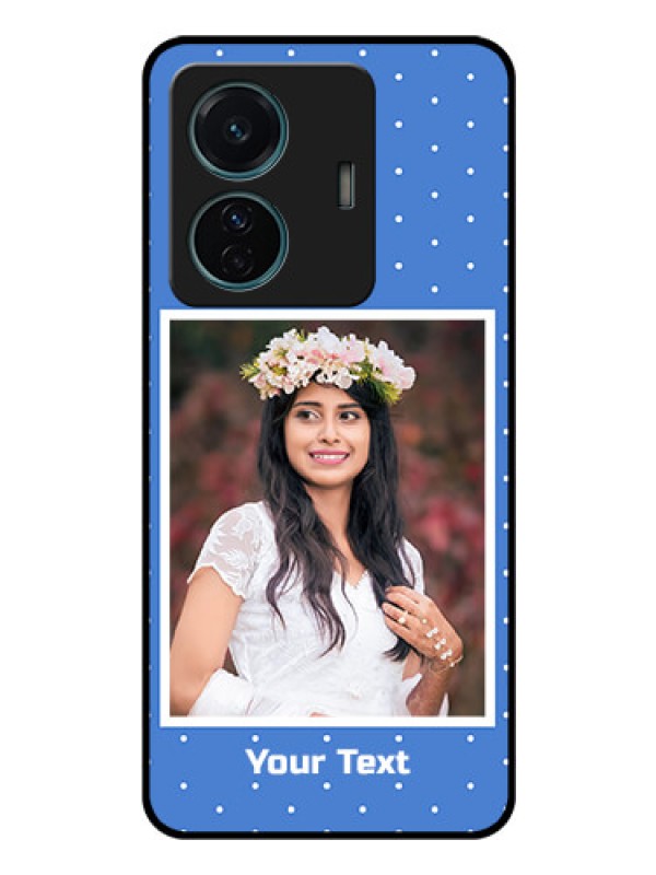 Custom Vivo T1 Pro 5G Photo Printing on Glass Case - Polka dots design