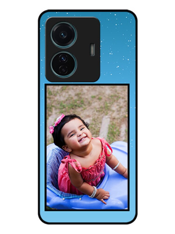 Custom Vivo T1 Pro 5G Custom Glass Mobile Case - Wave Pattern Colorful Design