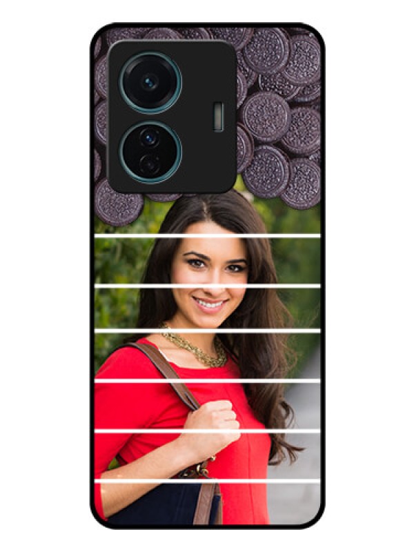 Custom Vivo T1 Pro 5G Custom Glass Phone Case - with Oreo Biscuit Design