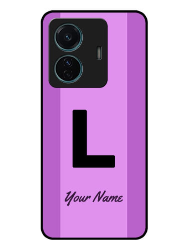 Custom Vivo T1 Pro 5G Custom Glass Phone Case - Tricolor custom text Design