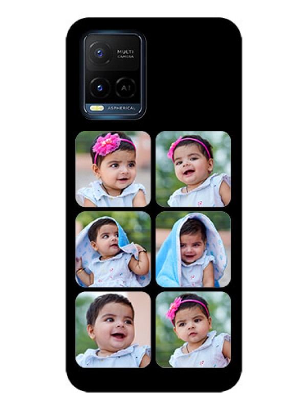 Custom Vivo T1X Photo Printing on Glass Case - Multiple Pictures Design