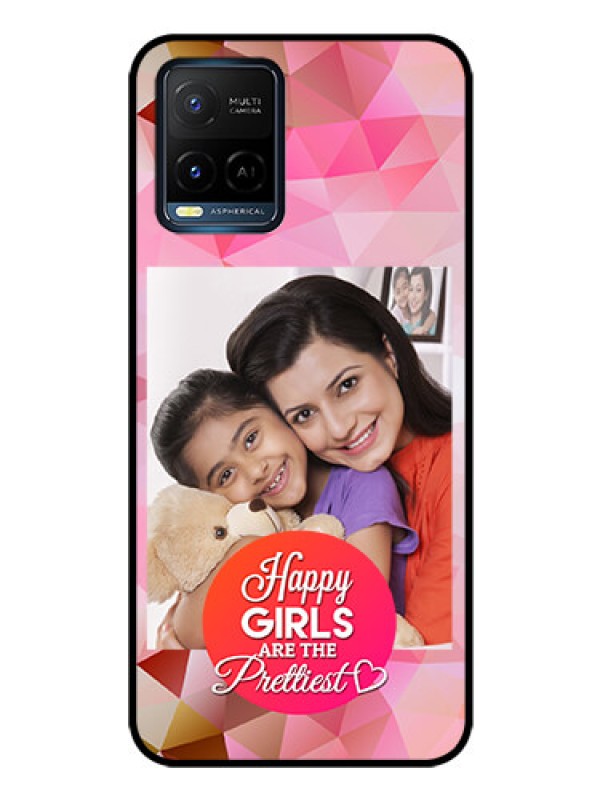 Custom Vivo T1X Photo Printing on Glass Case - Abstract Triangle Design