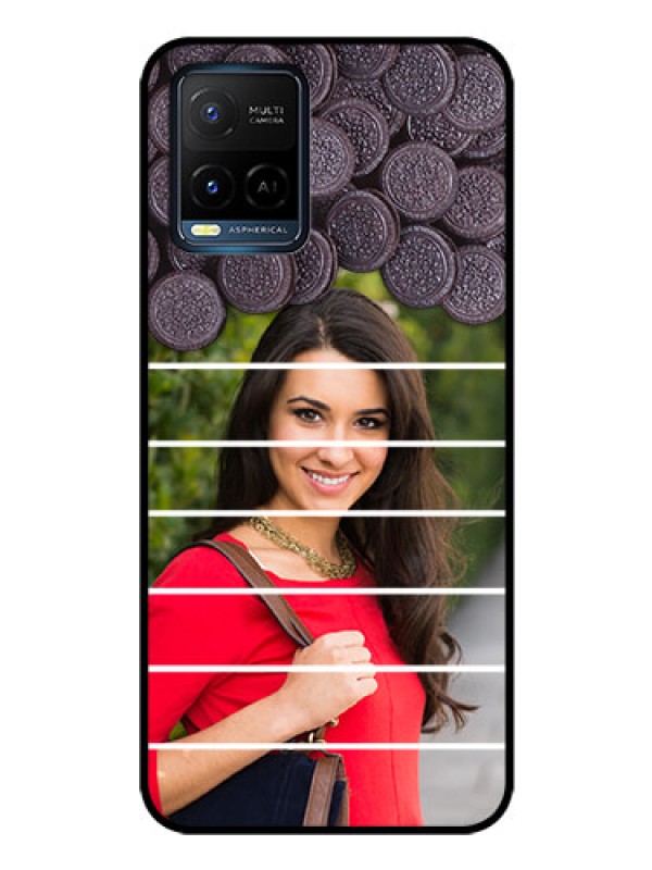 Custom Vivo T1X Custom Glass Phone Case - with Oreo Biscuit Design