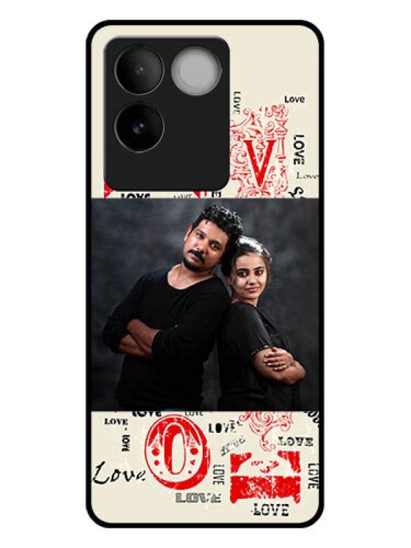 Custom Vivo T2 Pro 5G Custom Glass Phone Case - Trendy Love Design Case