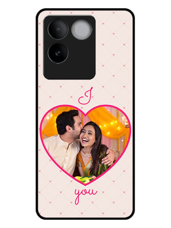 Custom Vivo T2 Pro 5G Custom Glass Phone Case - Heart Shape Design