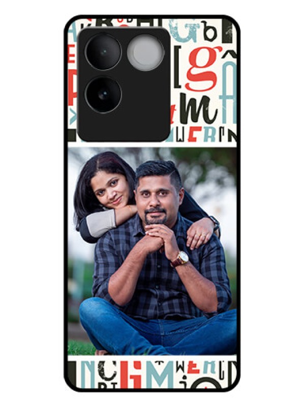 Custom Vivo T2 Pro 5G Custom Glass Phone Case - Alphabet Design