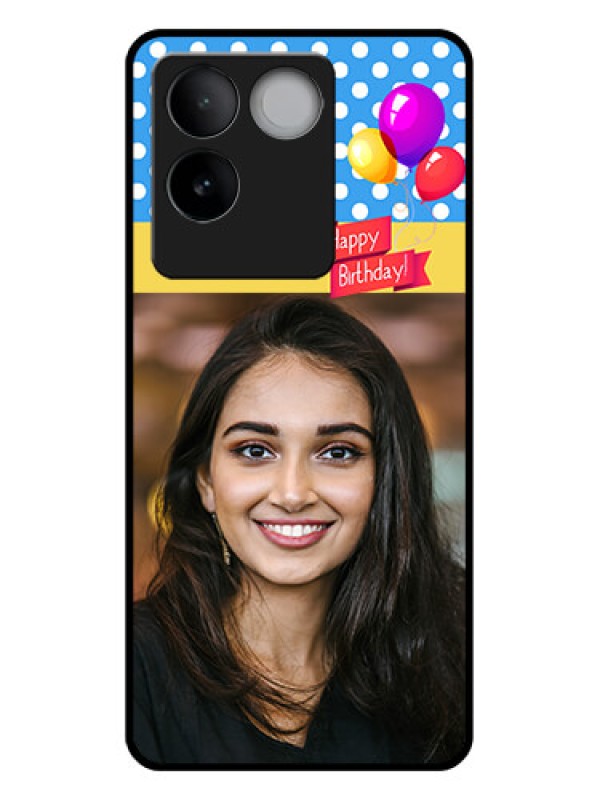 Custom Vivo T2 Pro 5G Custom Glass Phone Case - Happy Birthday Design