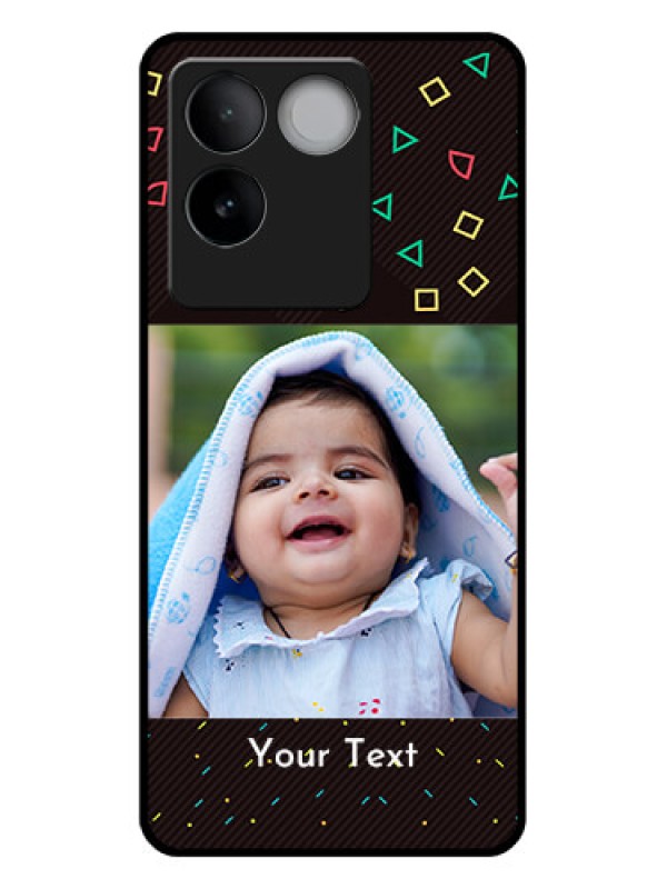 Custom Vivo T2 Pro 5G Custom Glass Phone Case - With Confetti Birthday Design