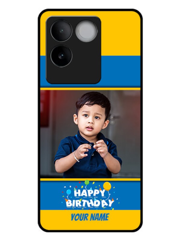 Custom Vivo T2 Pro 5G Custom Glass Phone Case - Birthday Wishes Design