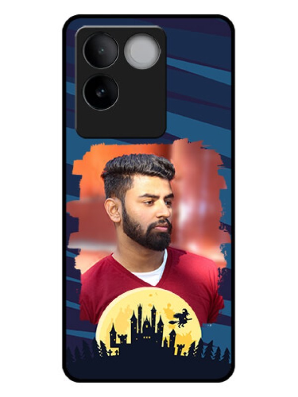 Custom Vivo T2 Pro 5G Custom Glass Phone Case - Halloween Witch Design